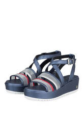 Tommy Hilfiger Plateau-Sandalen blau