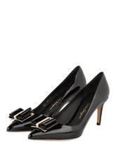 Salvatore Ferragamo Lack-Pumps Zeri schwarz