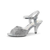 Fabulicious™ Glitzer Sandaletten Belle Riemchensandalen silber Damen