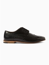 Leder-Brogues, schwarz