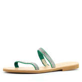 Evita Damen Sandale GRETA Klassische Sandalen grün Damen
