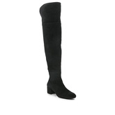 Overknee-Stiefel aus Veloursleder