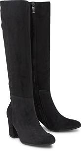 Velours-Stiefel von Paul Green in schwarz für Damen. Gr. 36 2/3