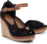 Wedges Elena 1d von Tommy Hilfiger in schwarz für Damen. Gr. 36,37,38,39,40,41