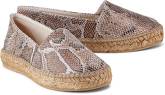 Espadrille Elisa von Macarena in python für Damen. Gr. 37,38,39,40,41,42