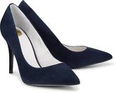 Velours-Pumps von Buffalo in blau für Damen. Gr. 41