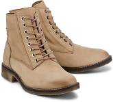 Schnür-Boots von COX in beige für Damen. Gr. 36,37,38,39,40,41,42