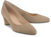 Veloursleder-Pumps von Drievholt in beige für Damen. Gr. 36,37,38,39,40,41