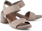 Velours-Sandalette von Tamaris in taupe für Damen. Gr. 36,37,38,39,40,41