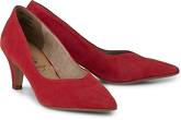 Velours-Pumps von Tamaris in rot für Damen. Gr. 36,37,38,39,40,41