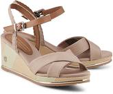 Keil-Sandalette von Tommy Hilfiger in beige für Damen. Gr. 37,38,39,40,41