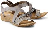 Komfort-Sandale von Rieker in grau für Damen. Gr. 37,38,39,40,41