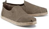 Espadrille Alpargata von TOMS in khaki für Herren. Gr. 41,42,43,44,45