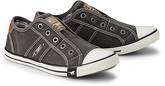 Canvas-Slip-On von Mustang in grau für Mädchen. Gr. 36,37,38,39,41