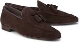 Velours-Slipper von Ludwig Görtz in braun für Herren. Gr. 41,42,43