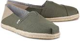 Espadrille Alpargata von TOMS in khaki für Herren. Gr. 42,43,44,46