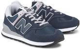 Retro-Sneaker 574 von New Balance in blau für Mädchen. Gr. 37 1/2