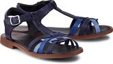 T-Steg-Sandale von Lepi in blau für Mädchen. Gr. 36,37,38