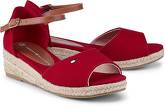 Rope Wedge Sandal von Tommy Hilfiger in rot für Mädchen. Gr. 33,36,37