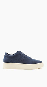 Flatform-Sneaker in Veloursleder-Optik