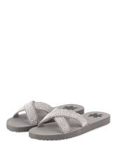 Flip*Flop Pantoletten Cross Glam grau