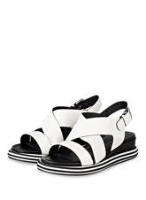 Elvio Zanon Plateau-Sandalen Naplak weiss