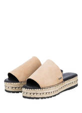 Shabbies Amsterdam Pantoletten Im Espadrilles-Stil beige