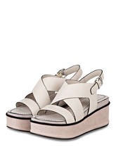 Elvio Zanon Plateau-Sandalen Cristal beige