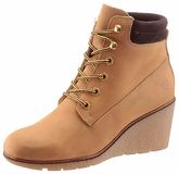 Winterstiefelette mit Keilabsatz camelfarben