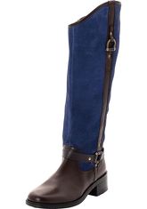 XL-Weitschaftstiefel braun-blau