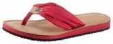 TOMMY HILFIGER Zehentrenner LEATHER FOOTBED BEACH SANDAL