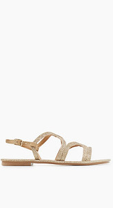 Glitter-Sandale mit filigranen Riemchen