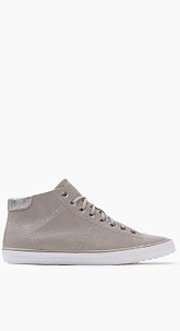 High Top-Sneaker in Leder-Optik