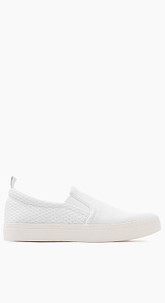 Slip-On Sneaker im Material-Mix