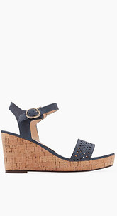 Keilsandalette mit Kork-Sohle