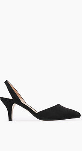 Slingback-Pumps in Velours-Optik