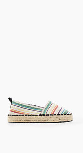 Espadrilles-Flatform mit Bast-Sohle