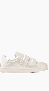 Veganer Metallic-Sneaker in Leder-Optik