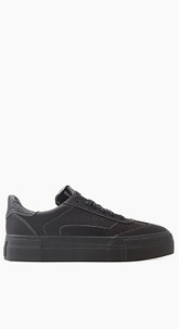 Plateausneaker in Leder-Optik
