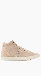 High Top-Sneaker in Veloursleder-Optik