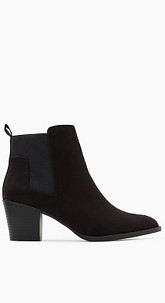 Stiefelette in Verloursleder-Optik