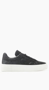 Plateau-Sneaker mit Herz-Stitchings