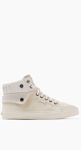 High Top-Sneaker mit Material-Mix