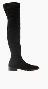 Overknee-Stiefel in Veloursleder-Optik