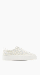 Bestickter Glitter-Sneaker mit Blumen