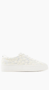 Bestickter Glitter-Sneaker mit Blumen