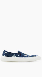 Slip-On Sneaker aus Baumwoll-Canvas