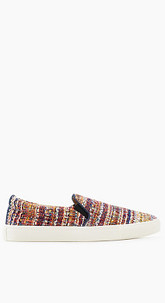 Bunter Slip On-Sneaker in Bouclé-Optik