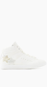 High Top-Sneaker in Leder-Optik