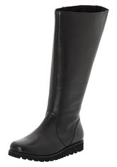 Eleganter Weitschaftstiefel schwarz